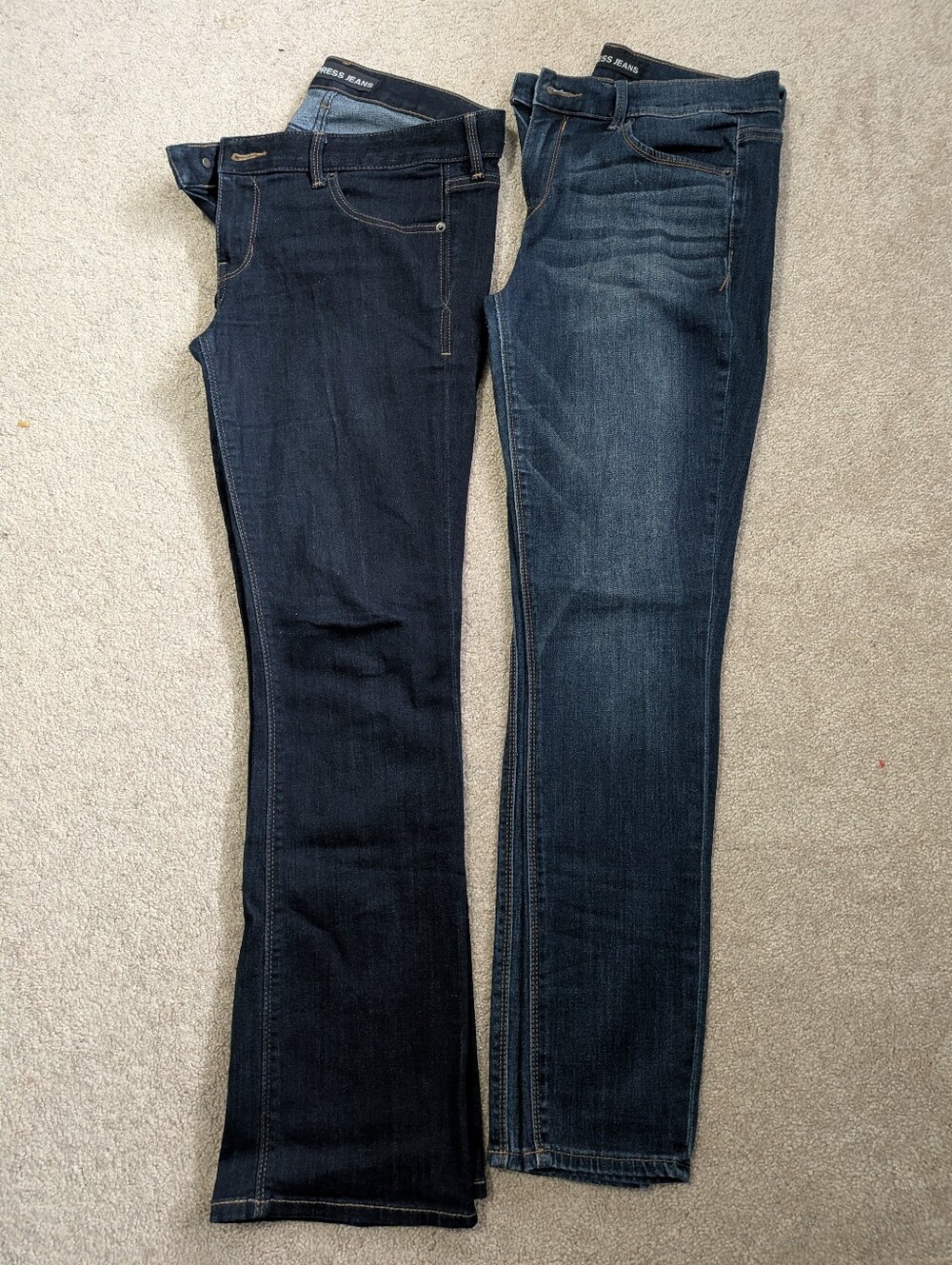 2 Pairs Of Women's Blue Denim Jeans From Express